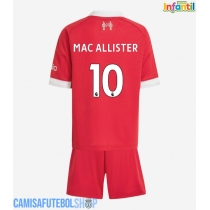 Camisa de time de futebol Liverpool Alexis Mac Allister #10 Replicas 1º Equipamento Infantil 2025-26 Manga Curta (+ Calças curtas)